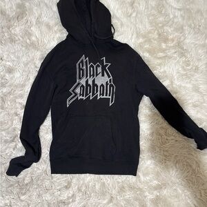 H&M Black Graphic Hoodie Sweater